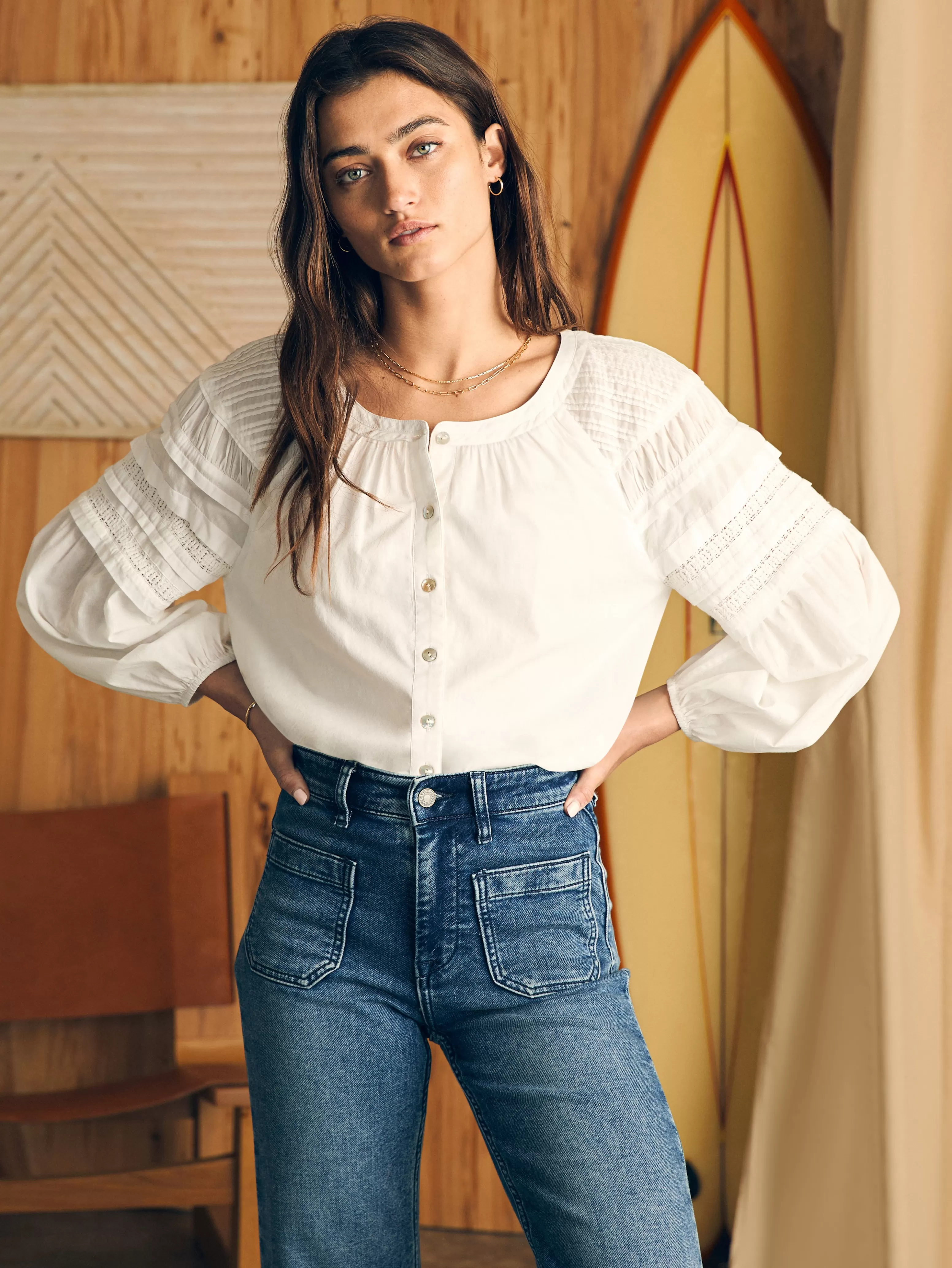 Enna Top - | Faherty Brand Discount