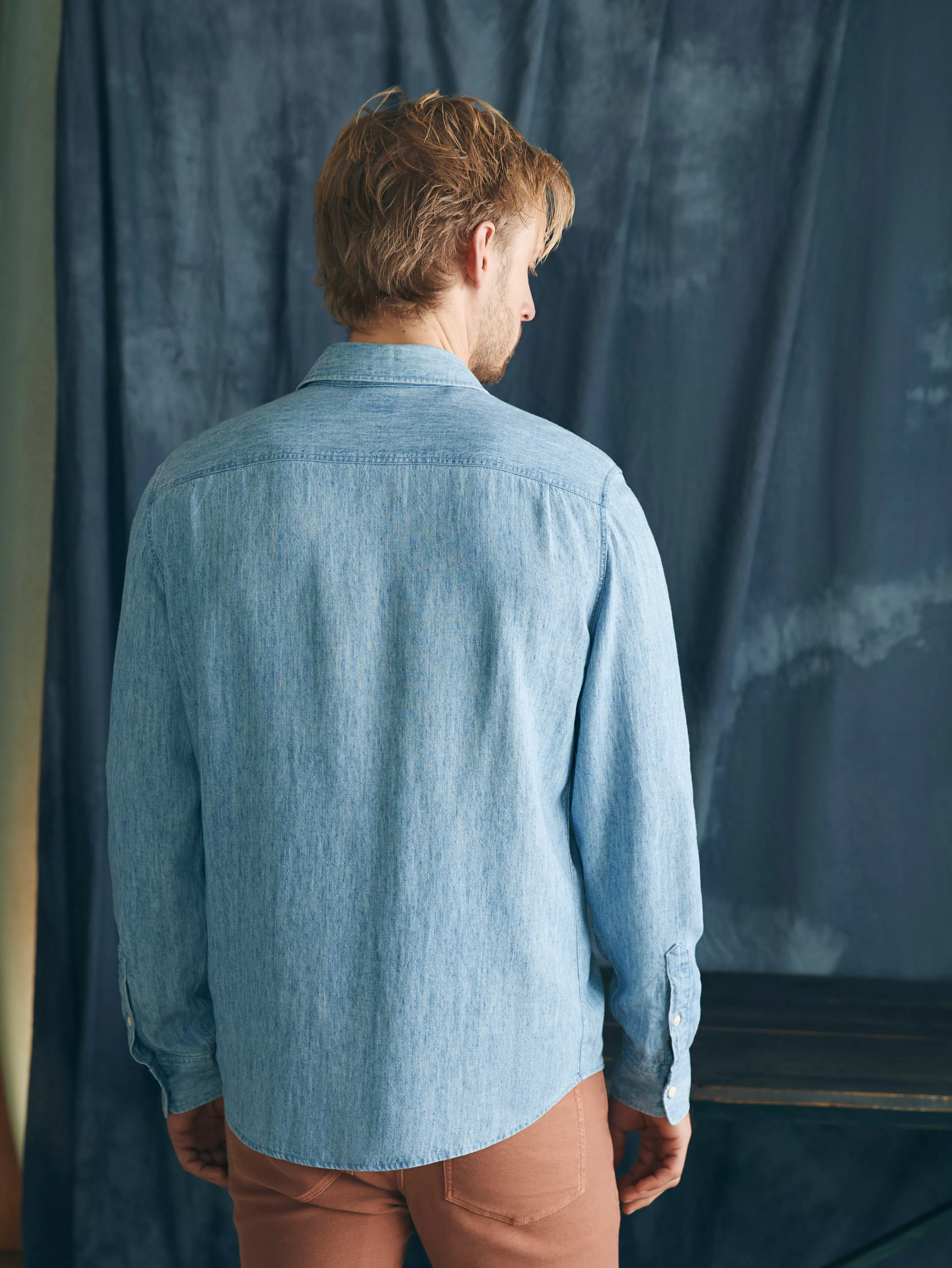 Tried & True Chambray Workshirt - | Faherty Brand Store